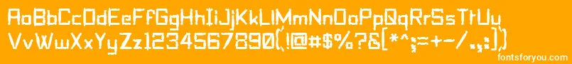 PilloTalk Font – White Fonts on Orange Background