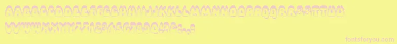 GeLollipop Font – Pink Fonts on Yellow Background