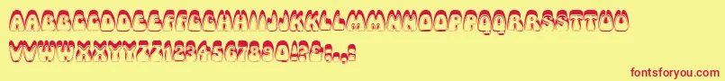 GeLollipop Font – Red Fonts on Yellow Background