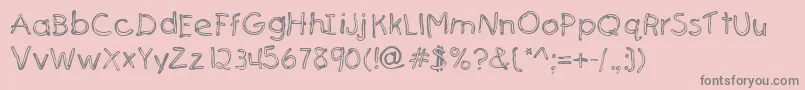 SenfstreifenScharfDb Font – Gray Fonts on Pink Background