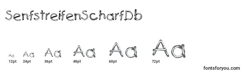 Размеры шрифта SenfstreifenScharfDb