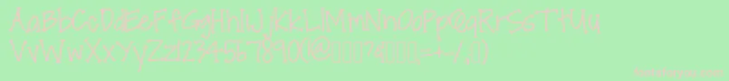 GfAlbert Font – Pink Fonts on Green Background