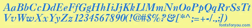 CaslonaRegular Font – Blue Fonts on Yellow Background