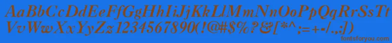 CaslonaRegular Font – Brown Fonts on Blue Background