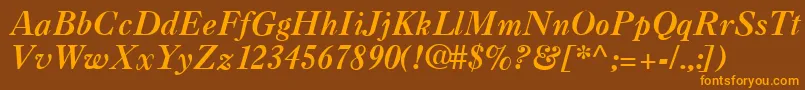 CaslonaRegular Font – Orange Fonts on Brown Background