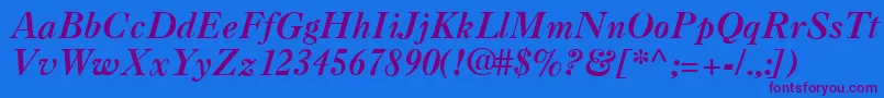 Police CaslonaRegular – polices violettes sur fond bleu