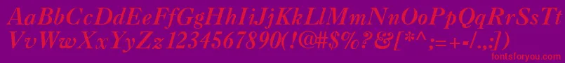 CaslonaRegular Font – Red Fonts on Purple Background