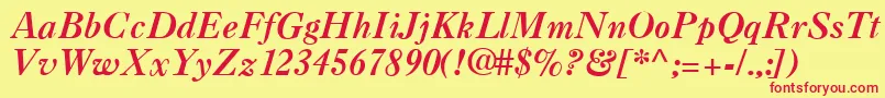 CaslonaRegular Font – Red Fonts on Yellow Background