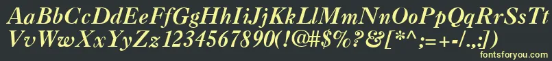 CaslonaRegular Font – Yellow Fonts on Black Background