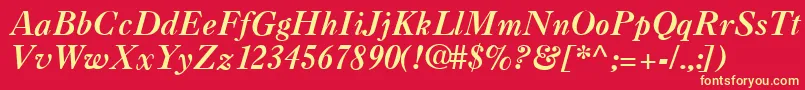 CaslonaRegular Font – Yellow Fonts on Red Background