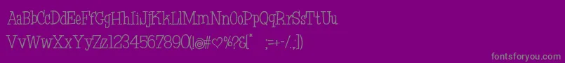 OhJanuary Font – Gray Fonts on Purple Background