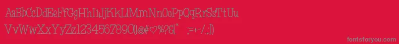 OhJanuary Font – Gray Fonts on Red Background