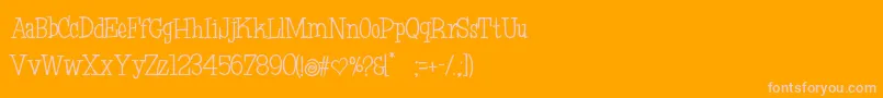 OhJanuary Font – Pink Fonts on Orange Background