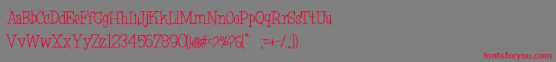 OhJanuary Font – Red Fonts on Gray Background