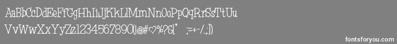 OhJanuary Font – White Fonts on Gray Background