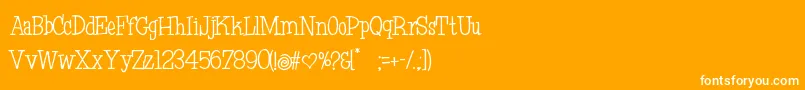 OhJanuary Font – White Fonts on Orange Background
