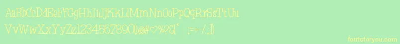 OhJanuary Font – Yellow Fonts on Green Background