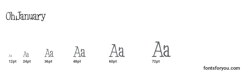 OhJanuary Font Sizes