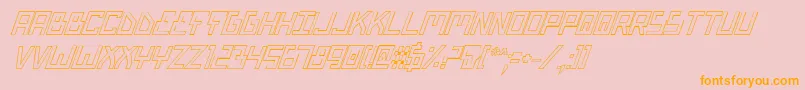 fuente BionicTypeOutItalic – Fuentes Naranjas Sobre Fondo Rosa