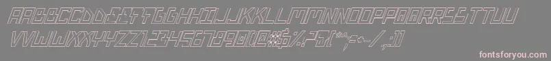 Police BionicTypeOutItalic – polices roses sur fond gris