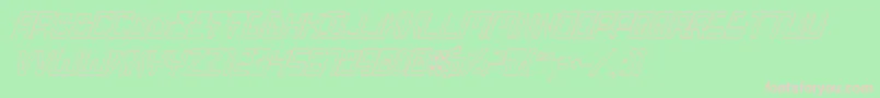 BionicTypeOutItalic Font – Pink Fonts on Green Background