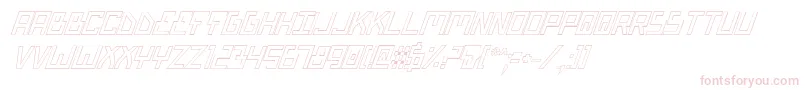 BionicTypeOutItalic-Schriftart – Rosa Schriften