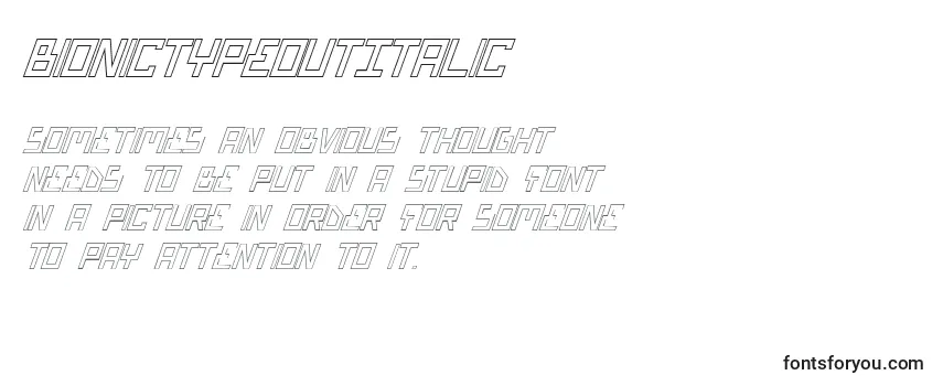 Обзор шрифта BionicTypeOutItalic