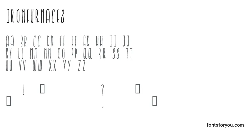 Шрифт IronFurnaces – алфавит, цифры, специальные символы