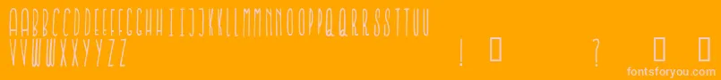 IronFurnaces-fontti – vaaleanpunaiset fontit oranssilla taustalla