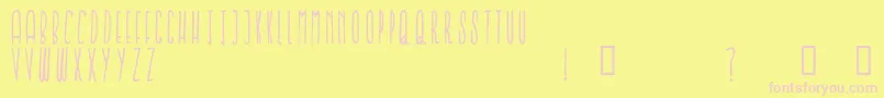 IronFurnaces Font – Pink Fonts on Yellow Background