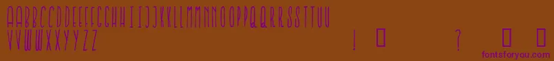 IronFurnaces Font – Purple Fonts on Brown Background