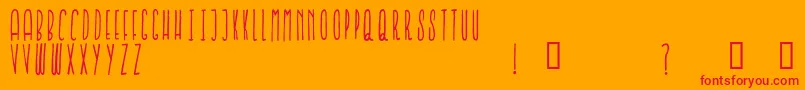 IronFurnaces Font – Red Fonts on Orange Background