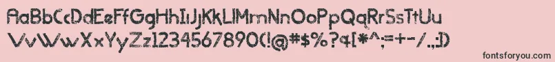 BmdWhenItRainsOldVersion-Schriftart – Schwarze Schriften auf rosa Hintergrund