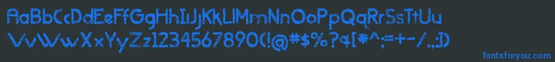 BmdWhenItRainsOldVersion Font – Blue Fonts on Black Background