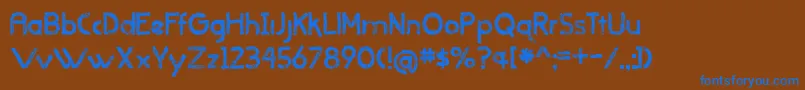 BmdWhenItRainsOldVersion Font – Blue Fonts on Brown Background