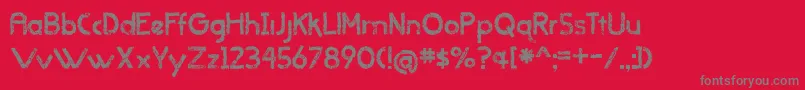 Шрифт BmdWhenItRainsOldVersion – серые шрифты на красном фоне