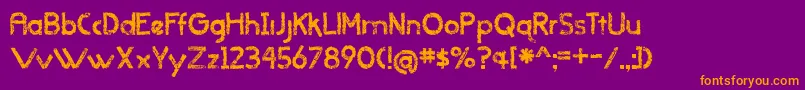 BmdWhenItRainsOldVersion Font – Orange Fonts on Purple Background