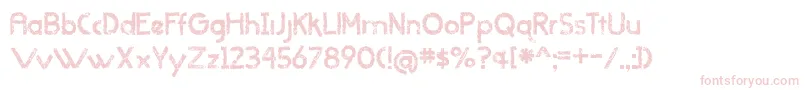 フォントBmdWhenItRainsOldVersion – 白い背景にピンクのフォント