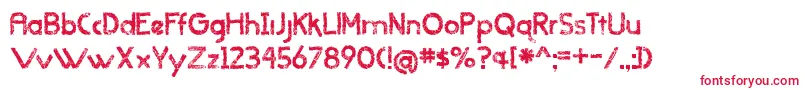 BmdWhenItRainsOldVersion Font – Red Fonts on White Background