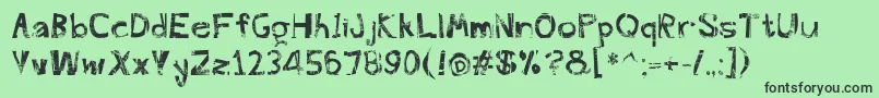 Freekture Font – Black Fonts on Green Background