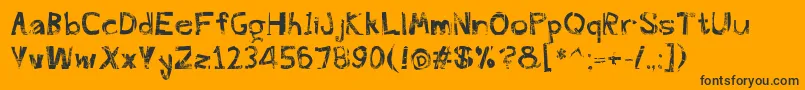 Freekture Font – Black Fonts on Orange Background