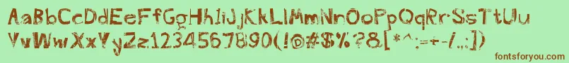 Freekture Font – Brown Fonts on Green Background