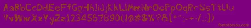 Freekture Font – Brown Fonts on Purple Background