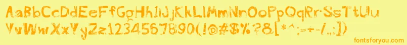 Freekture Font – Orange Fonts on Yellow Background