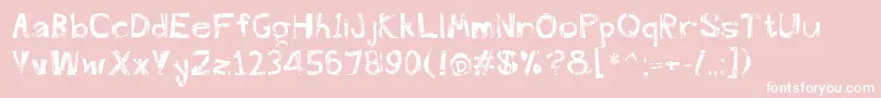 Freekture Font – White Fonts on Pink Background