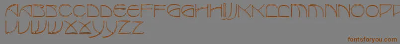 RedjaminRegular-Schriftart – Braune Schriften auf grauem Hintergrund