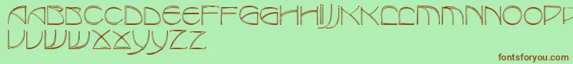 Шрифт RedjaminRegular – коричневые шрифты на зелёном фоне
