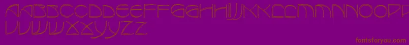 フォントRedjaminRegular – 紫色の背景に茶色のフォント