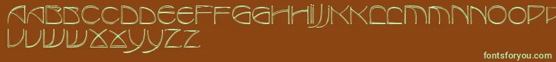 RedjaminRegular Font – Green Fonts on Brown Background