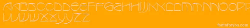 RedjaminRegular-Schriftart – Rosa Schriften auf orangefarbenem Hintergrund